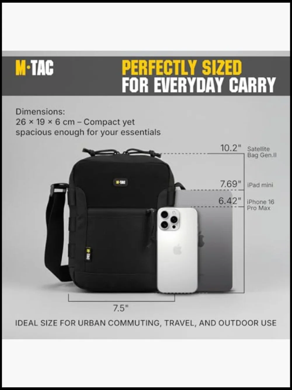Canvas Messenger Crossbody Bag Durable Adjustable Zipper Closure Tactical